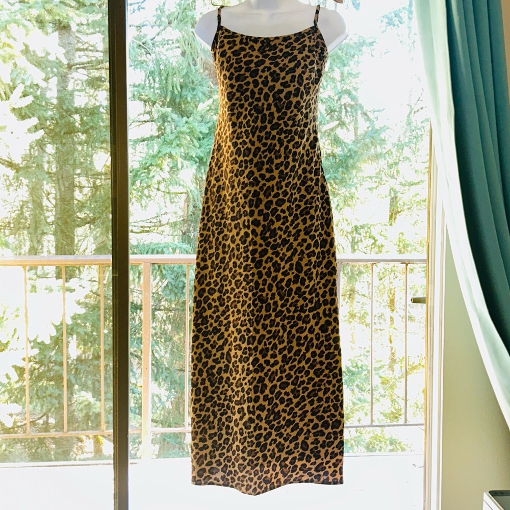 🫎 A&F Julia Slip Maxi Dress Leopard Small NWT